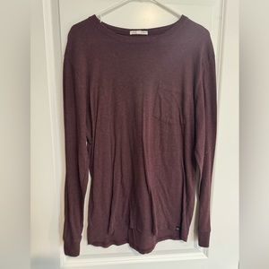 Threads 4 Thought Men’s long sleeve t shirt Maroon color large
